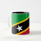 Tasse 2 Couleurs Drapeau Saint-Kitts-et-Nevis (Devant gauche)