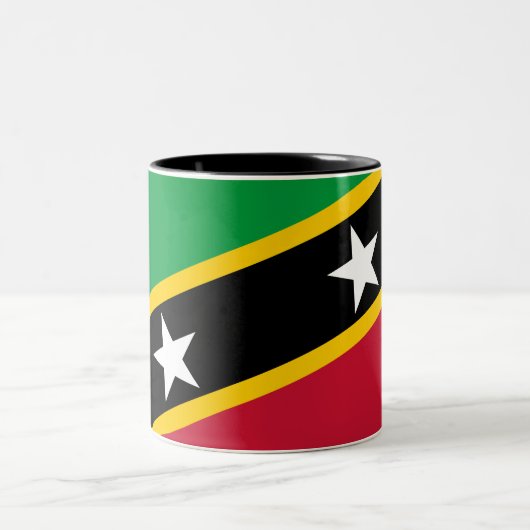 Tasse 2 Couleurs Drapeau Saint-Kitts-et-Nevis (Centre)