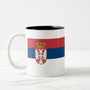 Tasse 2 Couleurs Drapeau Serbie