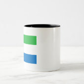 Tasse 2 Couleurs Drapeau Sierra Leone (Centre)
