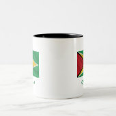 Tasse 2 Couleurs Drapeau Simple Guyana | Fierté Quotidienne (Centre)