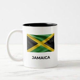 Tasse 2 Couleurs Drapeau Simple Jamaïque Fierté Quotidienne
