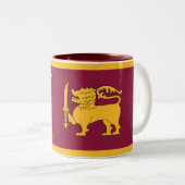 Tasse 2 Couleurs Drapeau Sri Lanka (Devant droit)