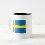 Tasse 2 Couleurs Drapeau suédois (Devant gauche)