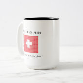Tasse 2 Couleurs Drapeau suisse (Devant gauche)