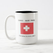 Tasse 2 Couleurs Drapeau suisse (Gauche)