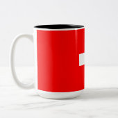 Tasse 2 Couleurs Drapeau suisse (Suisse) (Gauche)