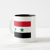 Tasse 2 Couleurs Drapeau Syrie (Devant gauche)