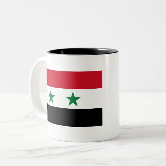 Tasse 2 Couleurs Drapeau Syrie (Devant gauche)