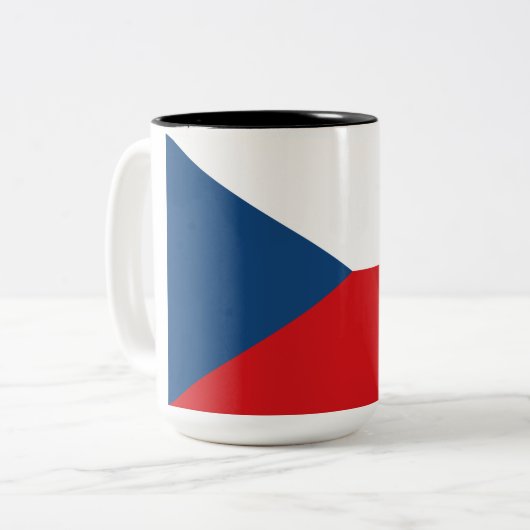 Tasse 2 Couleurs Drapeau tchèque (Devant gauche)