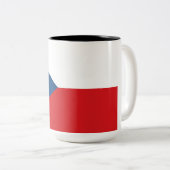 Tasse 2 Couleurs Drapeau tchèque (Devant droit)