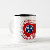 Tasse 2 Couleurs Drapeau Tennessee Escalade carabiner (Devant gauche)