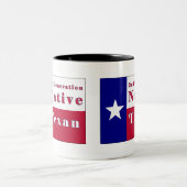 Tasse 2 Couleurs Drapeau texan natif de 2e génération (Centre)