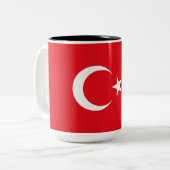 Tasse 2 Couleurs Drapeau turc (Turquie) (Devant gauche)