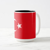 Tasse 2 Couleurs Drapeau turc (Turquie) (Devant droit)