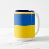 Tasse 2 Couleurs Drapeau ukrainien UKRAINE (Devant droit)