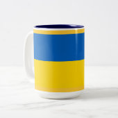 Tasse 2 Couleurs Drapeau ukrainien UKRAINE (Devant gauche)