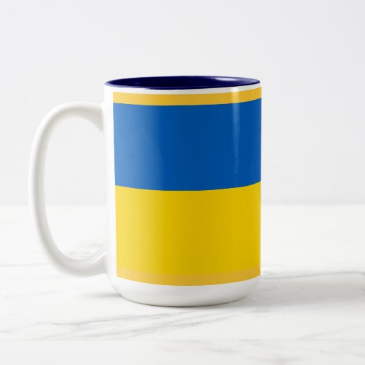 Tasse 2 Couleurs Drapeau ukrainien UKRAINE (Gauche)