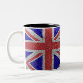 Tasse 2 Couleurs Drapeau Union Jack Londres Parties scintillant bri (Gauche)