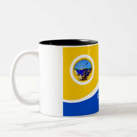 Tasse 2 Couleurs Drapeau urbain de Long Beach (Gauche)