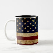 Tasse 2 Couleurs Drapeau USA / Grunged (Gauche)