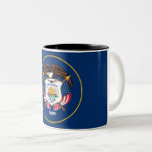 Tasse 2 Couleurs Drapeau Utah (Devant droit)