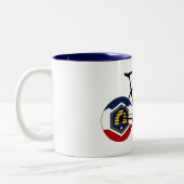 Tasse 2 Couleurs Drapeau Utah Cyclisme (Gauche)