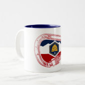 Tasse 2 Couleurs Drapeau Utah Escalade carabiner (Devant gauche)