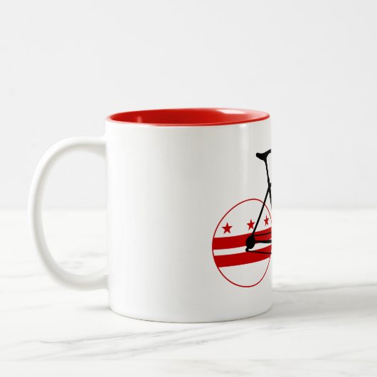 Tasse 2 Couleurs Drapeau Washington D.C. Cyclisme (Gauche)
