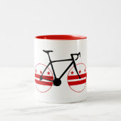 Tasse 2 Couleurs Drapeau Washington D.C. Cyclisme (Centre)