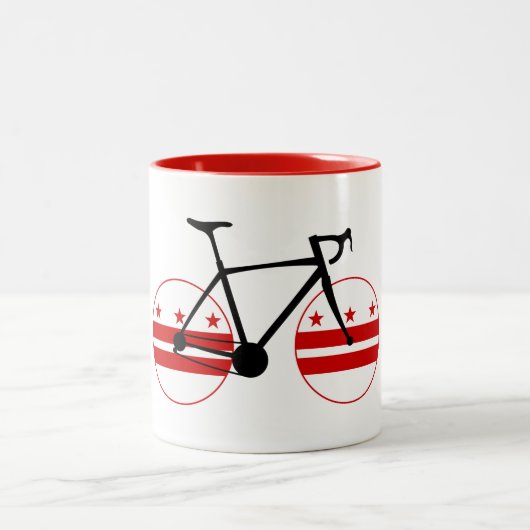 Tasse 2 Couleurs Drapeau Washington D.C. Cyclisme (Centre)