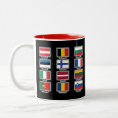 Tasse 2 Couleurs Drapeaux de 28 nations d'UE d'Union européenne - (Gauche)