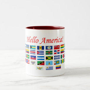 Tasse 2 Couleurs Drapeaux de l'Amérique