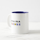 Tasse 2 Couleurs Drapeaux des signaux maritimes nautiques de Lahain (Devant gauche)