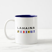 Tasse 2 Couleurs Drapeaux des signaux maritimes nautiques de Lahain (Gauche)