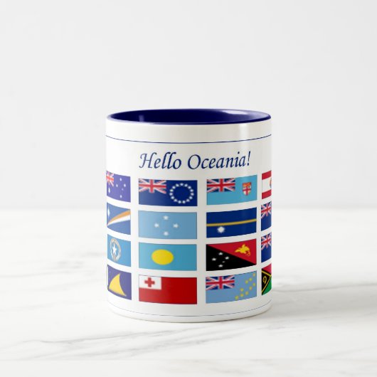 Tasse 2 Couleurs Drapeaux d'Océanie (Centre)