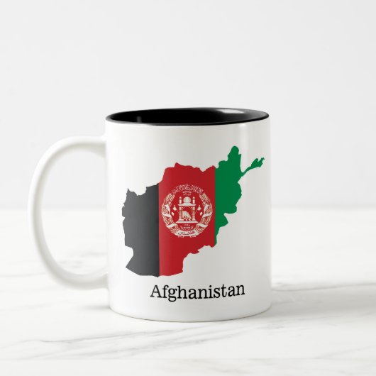 Tasse 2 Couleurs Drapeaux et pays Afghanistan (Gauche)