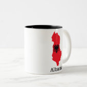 Tasse 2 Couleurs Drapeaux et pays Albanie (Devant droit)