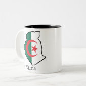 Tasse 2 Couleurs Drapeaux et pays Algérie (Devant gauche)