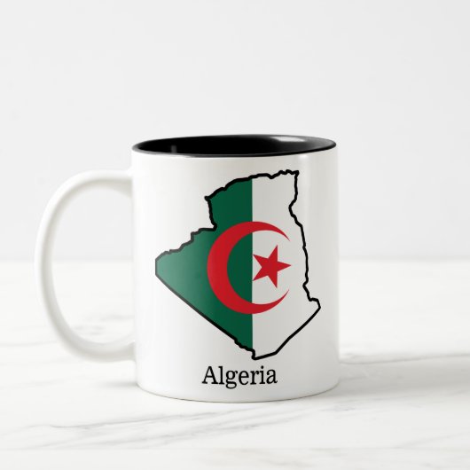 Tasse 2 Couleurs Drapeaux et pays Algérie (Gauche)