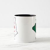 Tasse 2 Couleurs Drapeaux et pays Algérie (Centre)