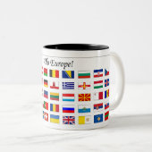 Tasse 2 Couleurs Drapeaux européens (Devant droit)