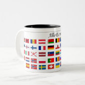 Tasse 2 Couleurs Drapeaux européens (Devant gauche)