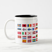 Tasse 2 Couleurs Drapeaux européens (Gauche)