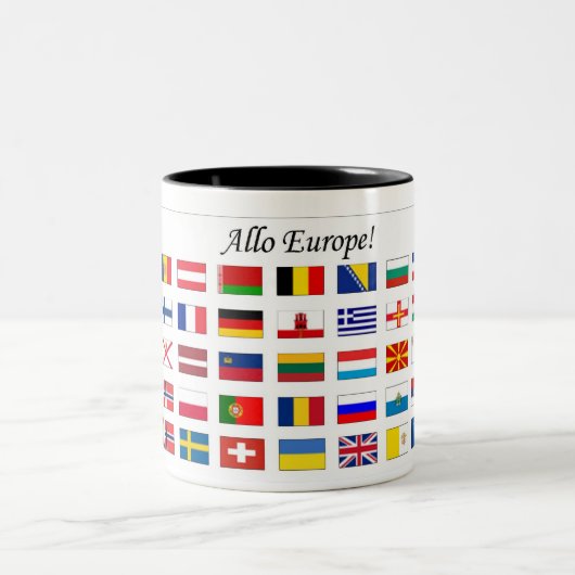 Tasse 2 Couleurs Drapeaux européens (Centre)