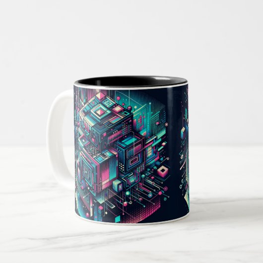 Tasse 2 Couleurs Dreamscape Cybernétique (Devant gauche)