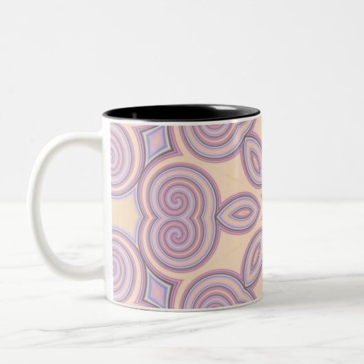 Tasse 2 Couleurs Dreamy Swirls - Pastel Motif psychédélique (Gauche)