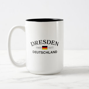 Tasse 2 Couleurs Dresden Deutschland Coordonnées Allemand