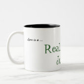 Tasse 2 Couleurs Drogué de la réalité TV (Gauche)