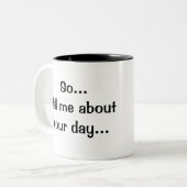 Tasse 2 Couleurs Drogué de Schadenfreude (Devant gauche)